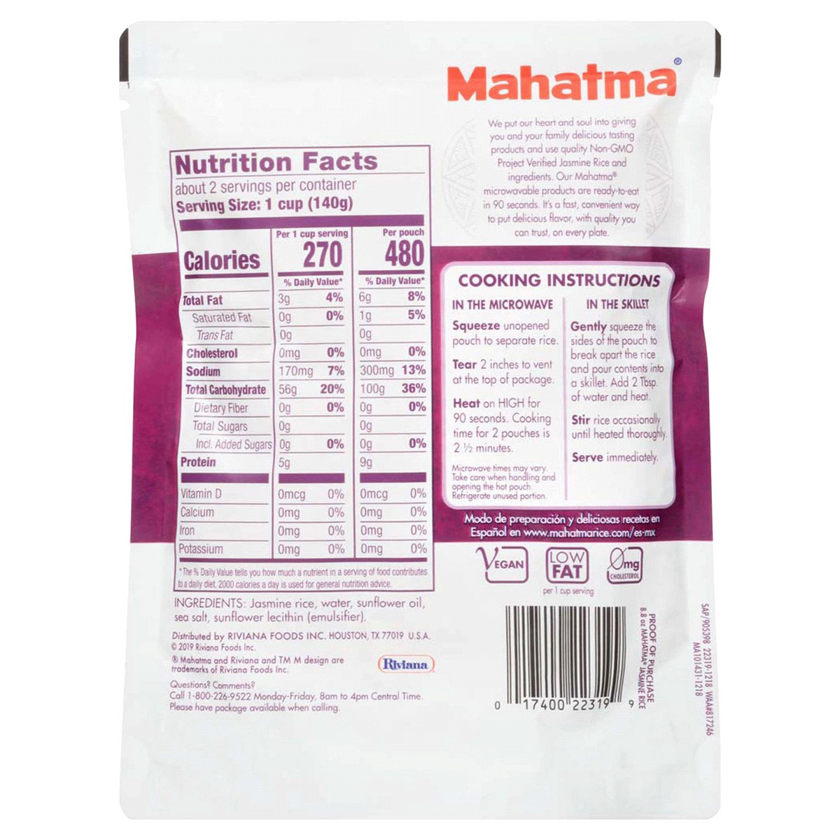 slide 12 of 13, Mahatma Jasmine Rice, 8.8 oz