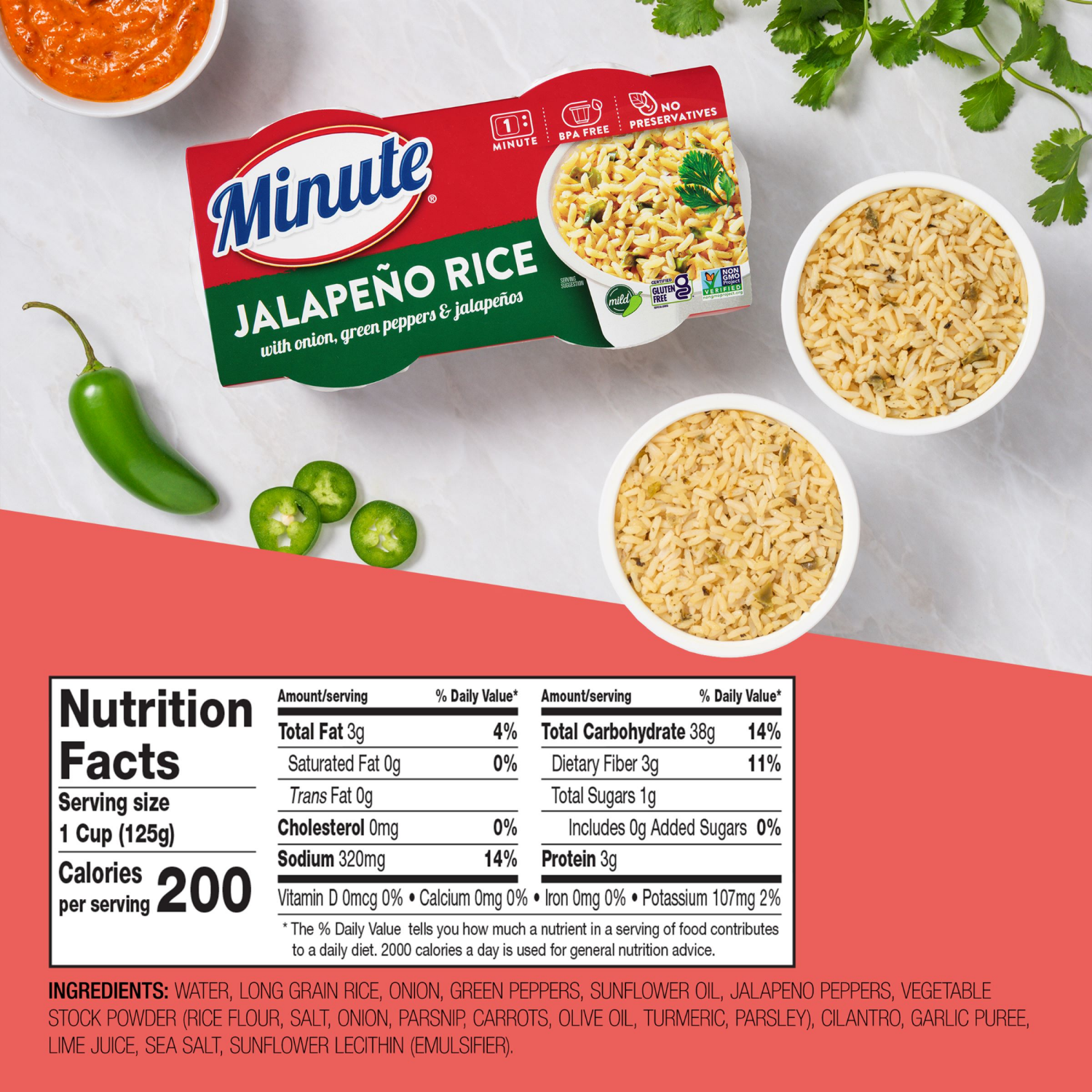 slide 4 of 8, Minute Jalapeno Rice, Mild, 8.8 oz