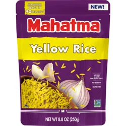 Mahatma Yellow Rice, Ready to Heat 90 Seconds, Gluten Free, Microwaveable Rice, 8.8 oz