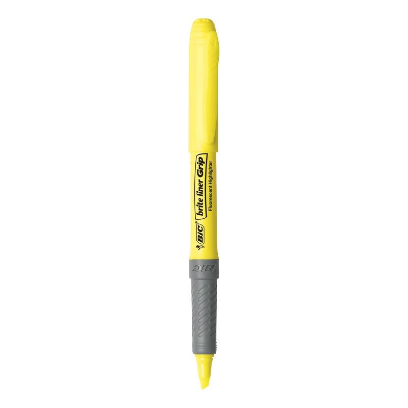 slide 3 of 6, BIC 12ct Brite Liner Chisel Tip Highlighters, 12 ct