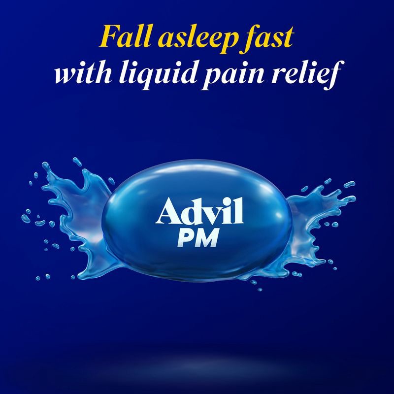 slide 7 of 10, Advil PM Liqui-Gels Pain Reliever/Nighttime Sleep Aid Liquid Filled Capsules - Ibuprofen (NSAID) - 80ct, 80 ct