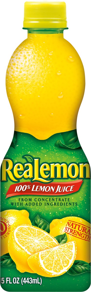 slide 6 of 11, ReaLemon 100% Lemon Juice, 15 fl oz bottle, 15 fl oz