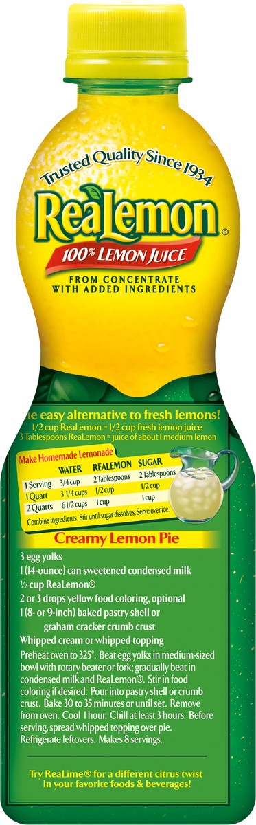 slide 7 of 11, ReaLemon 100% Lemon Juice 15 fl oz Bottle, 15 fl oz