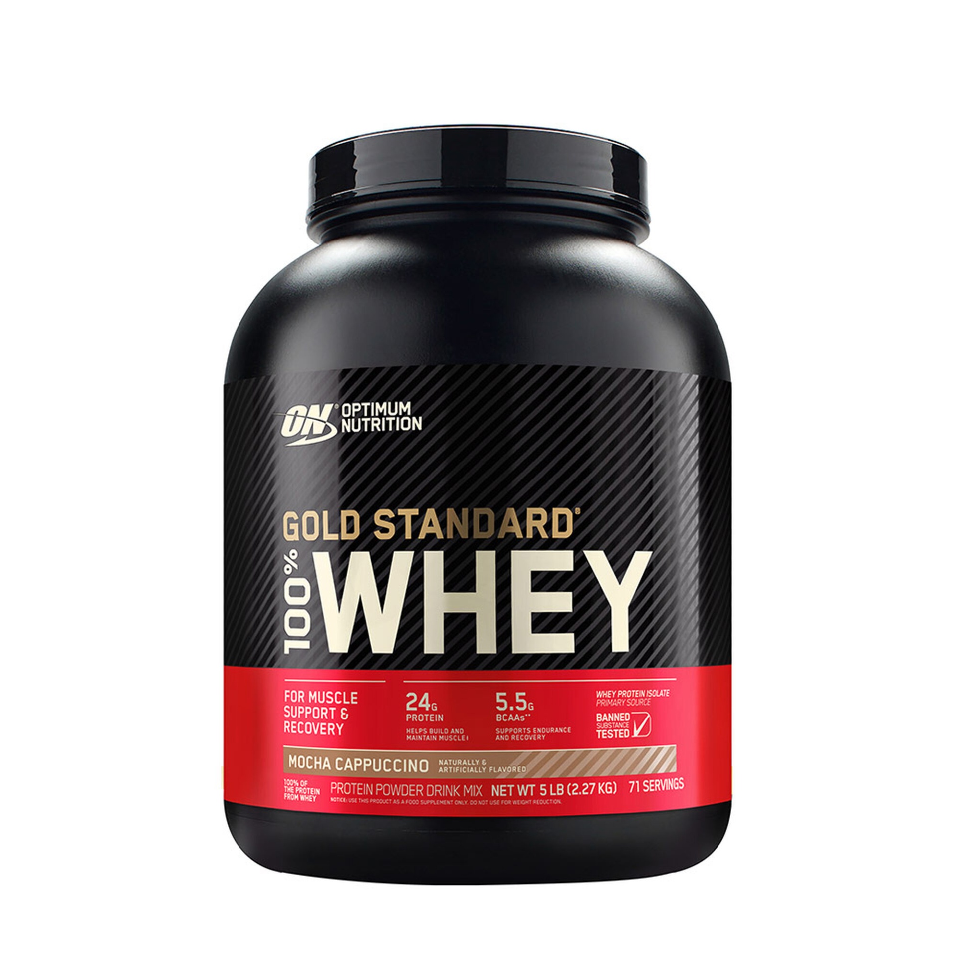 slide 1 of 1, Optimum Nutrition Gold Standard 100% Whey - Mocha Cappuccino, 5 lb