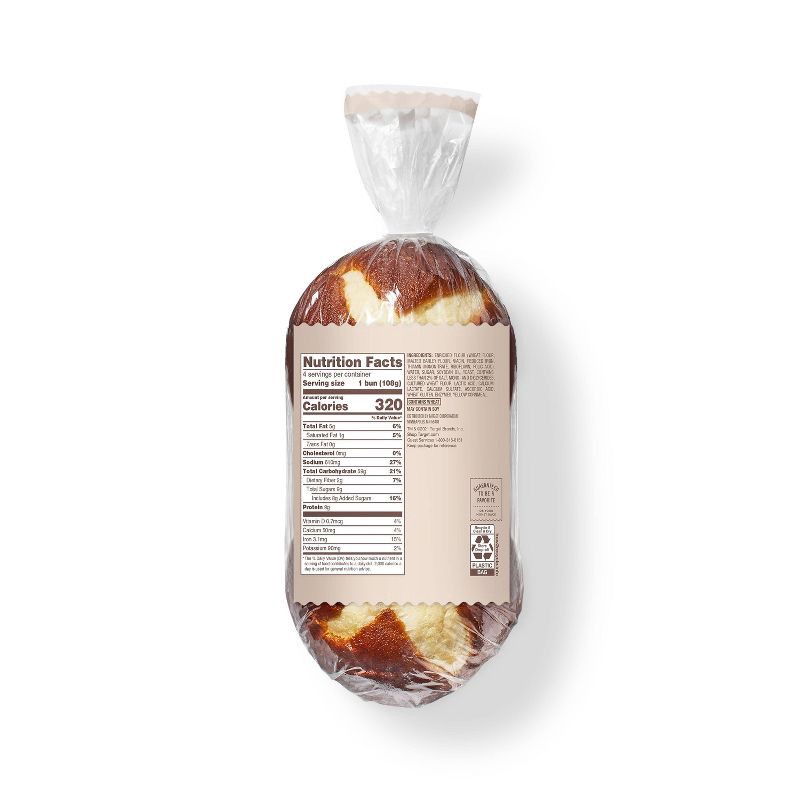 slide 3 of 3, Pretzel Buns - 15.2oz/4ct - Favorite Day™, 15.2 oz, 4 ct