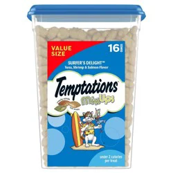 Temptations Mix Ups Surfers Delight Cat Treats with Shrimp Tuna and Salmon - 16oz