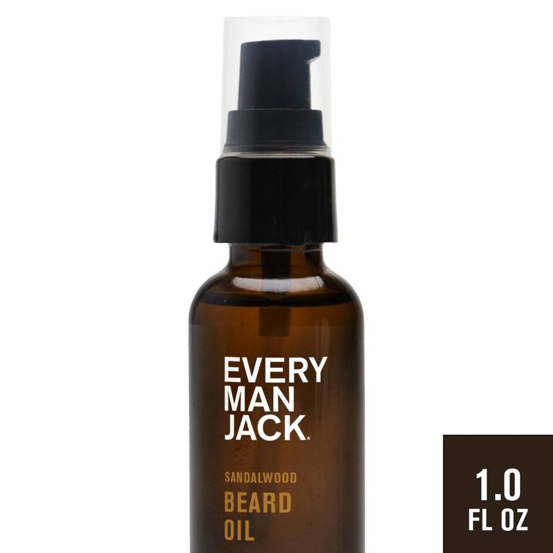 slide 1 of 10, Every Man Jack Men's Moisturizing Beard Oil with Shea Butter - Sandalwood - 1 fl oz, 1 fl oz