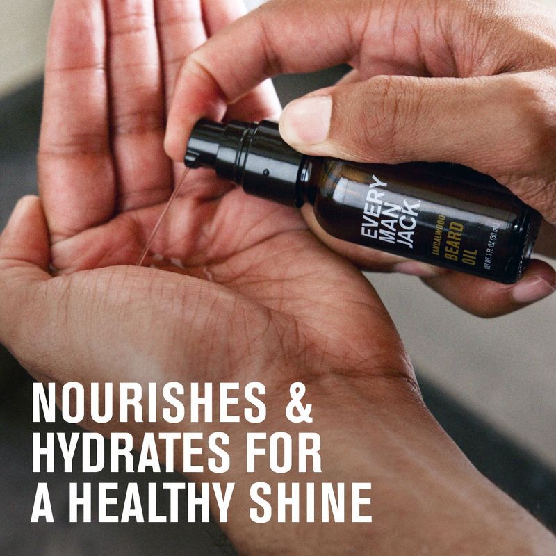 slide 3 of 12, Every Man Jack Men's Moisturizing Beard Oil with Shea Butter - Sandalwood - 1 fl oz, 1 fl oz