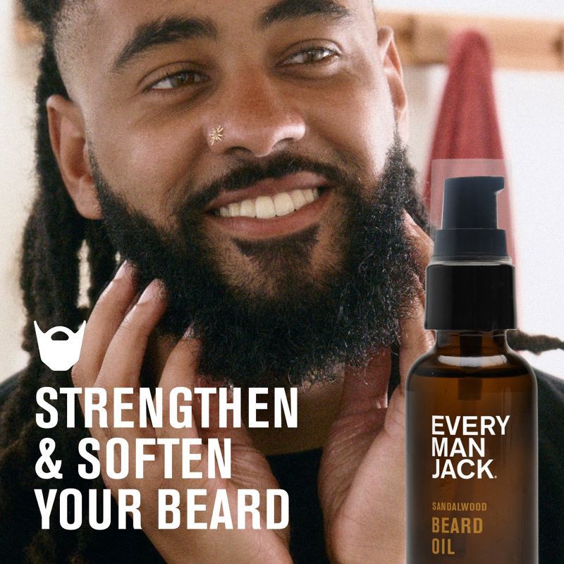 slide 5 of 12, Every Man Jack Men's Moisturizing Beard Oil with Shea Butter - Sandalwood - 1 fl oz, 1 fl oz