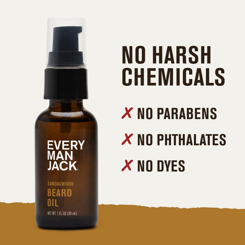 slide 8 of 12, Every Man Jack Men's Moisturizing Beard Oil with Shea Butter - Sandalwood - 1 fl oz, 1 fl oz