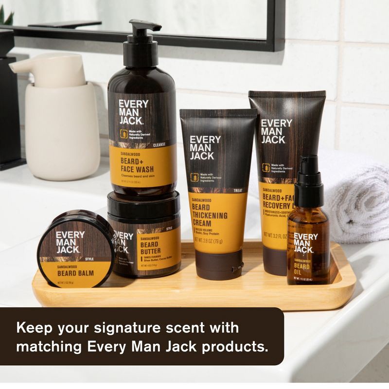 slide 9 of 12, Every Man Jack Men's Moisturizing Beard Oil with Shea Butter - Sandalwood - 1 fl oz, 1 fl oz
