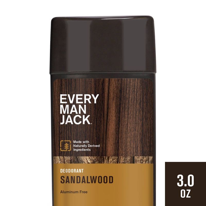 slide 1 of 10, Every Man Jack Sandalwood Men's Deodorant - Aluminum Free Natural Deodorant - 3oz, 3 oz