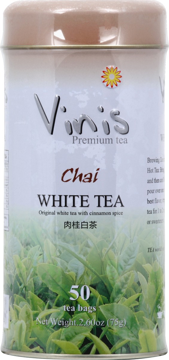 slide 2 of 2, Vinis White Tea, Chai, Tea Bags - 50 ct, 50 ct