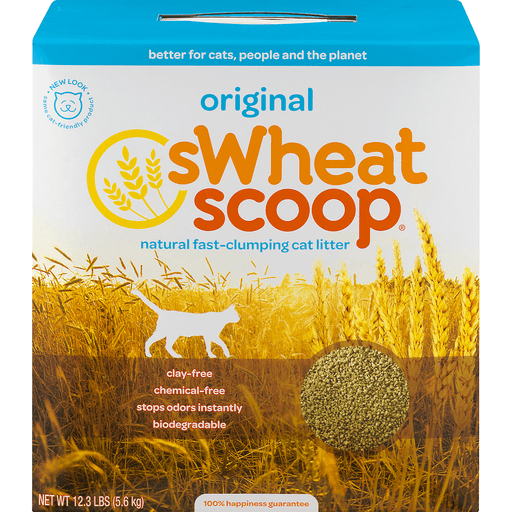 slide 2 of 8, sWheat Scoop Cat Litter Fast-Clumping, 12.3 lb