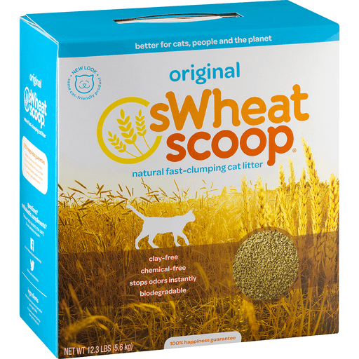 slide 6 of 8, sWheat Scoop Cat Litter Fast-Clumping, 12.3 lb