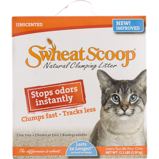 slide 8 of 8, sWheat Scoop Cat Litter Fast-Clumping, 12.3 lb