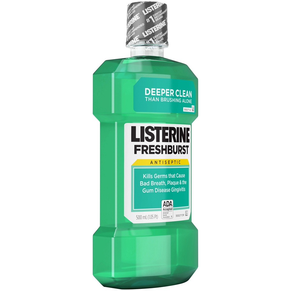 slide 2 of 6, Listerine Freshburst Antiseptic Mouthwash Kills Germs Causing Bad Breath - 16.9 fl oz, 16.9 fl oz