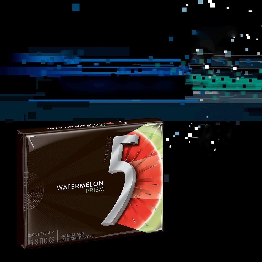 slide 5 of 5, 5 Gum Wrigley's 5 Strawberry Flood Sugarfree Gum Multipack, 45 ct