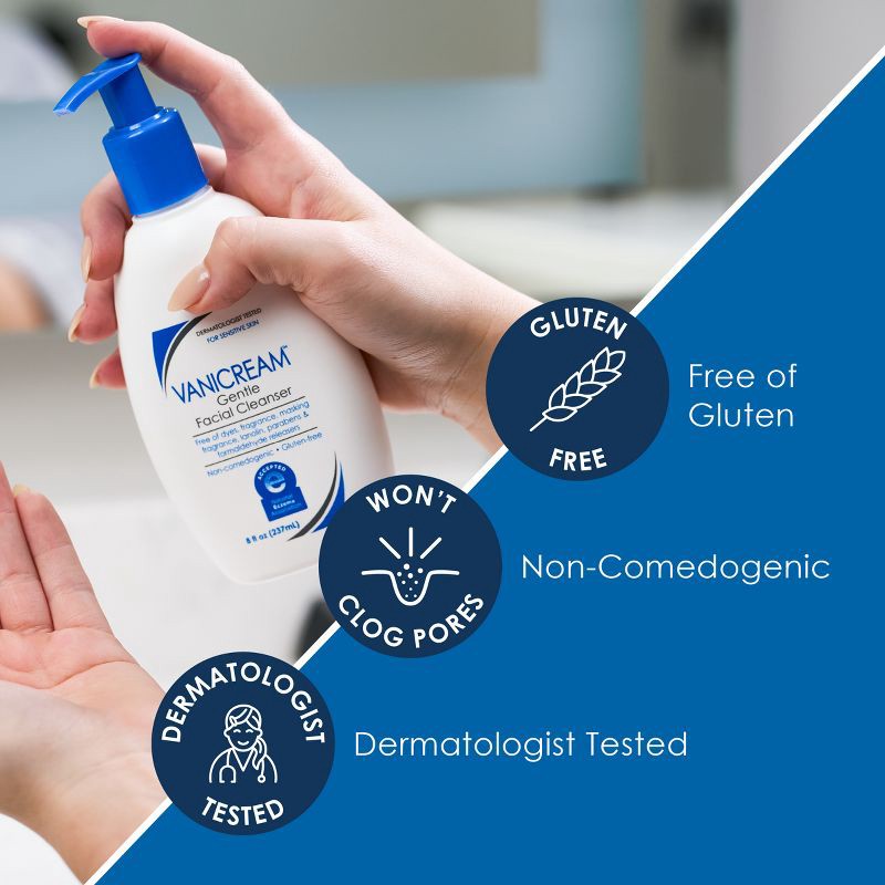 slide 3 of 7, Vanicream Gentle Facial Cleanser for Sensitive Skin - Unscented - 8 fl oz, 8 fl oz