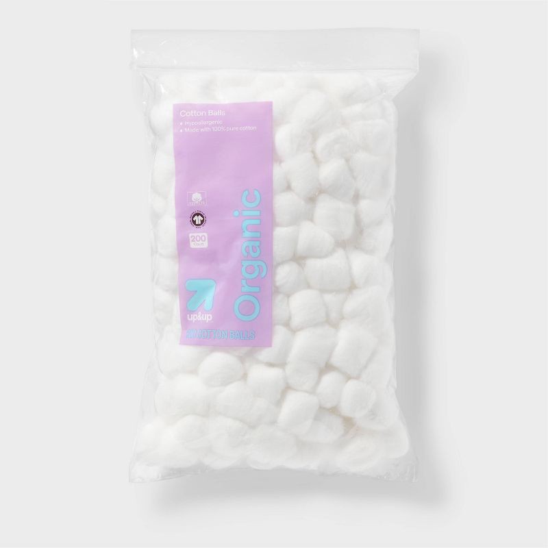 slide 1 of 4, Organic Cotton Balls - 200ct - up&up™, 200 ct