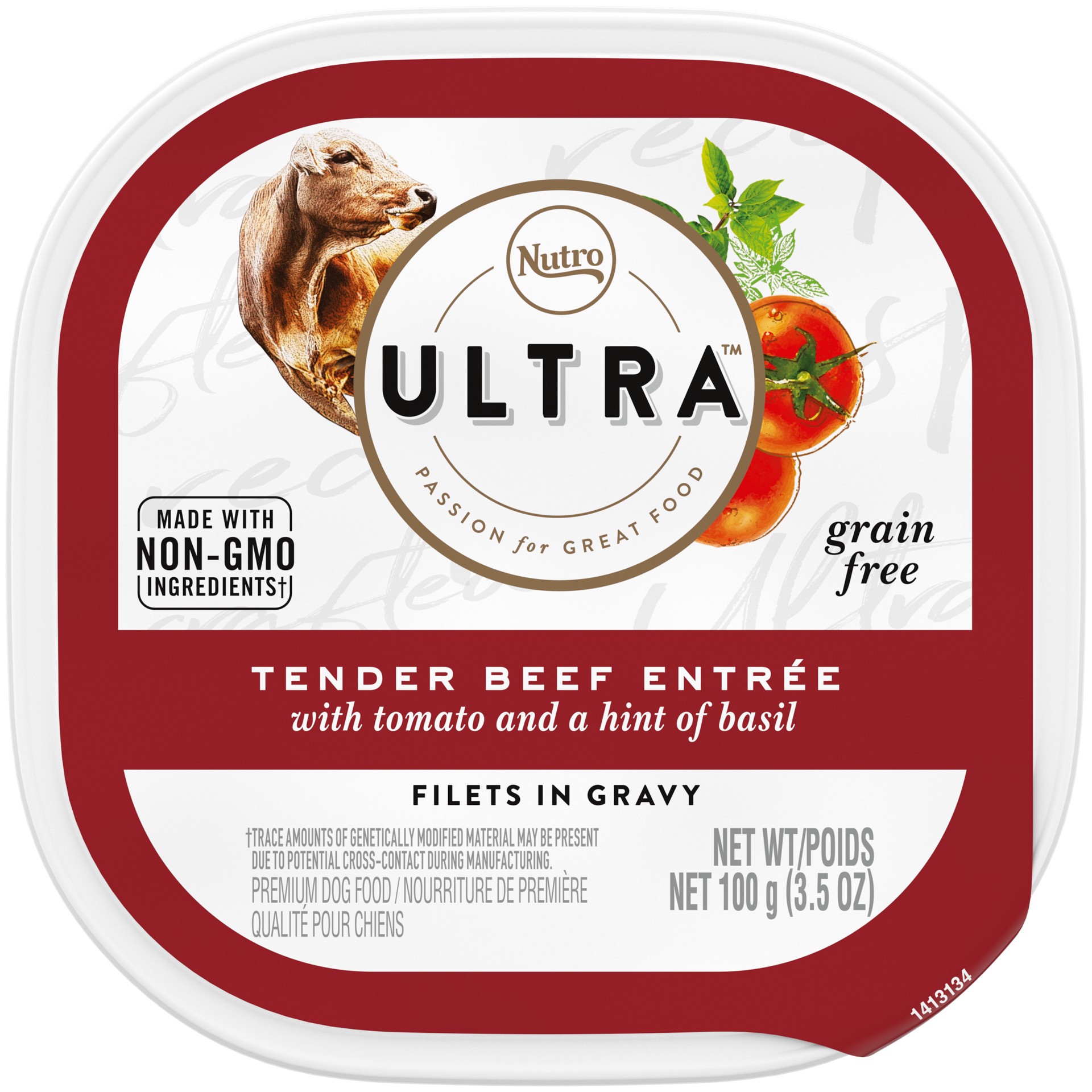 slide 1 of 4, Nutro Ultra Tender Beef Entree Fillets in Gravy Premium Dog Food, 3.5 Oz