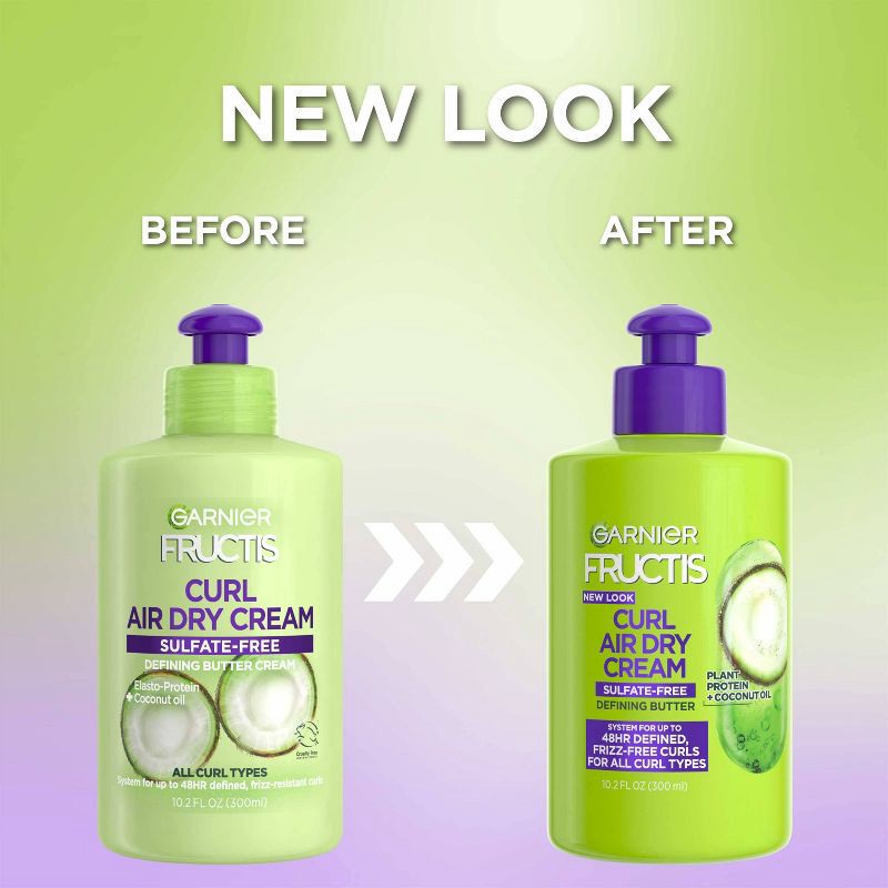 slide 6 of 7, Garnier Fructis Triple Nutrition Curl Nourish Butter Cream leave-In Treatment - 10.2 fl oz, 10.2 fl oz