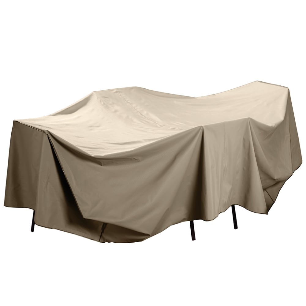 slide 1 of 1, Hd Designs Outdoors Rectangular Furniture Cover - Taupe, 114 in x 76 in x 27 in