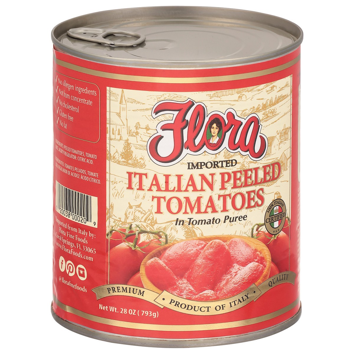 slide 8 of 9, Flora Peeled Italian Tomatoes in Tomato Puree 28 oz, 28 oz