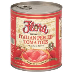 Flora Peeled Italian Tomatoes in Tomato Puree 28 oz
