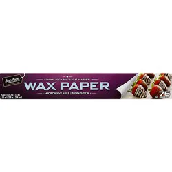 Signature Select Microwaveable Non Stick Paper Wax 75 Sq. Ft. - Each
