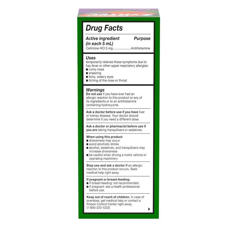 slide 2 of 9, Children's Zyrtec 24 Hour Allergy Relief Syrup - Grape - Cetirizine - 4 fl oz, 4 fl oz