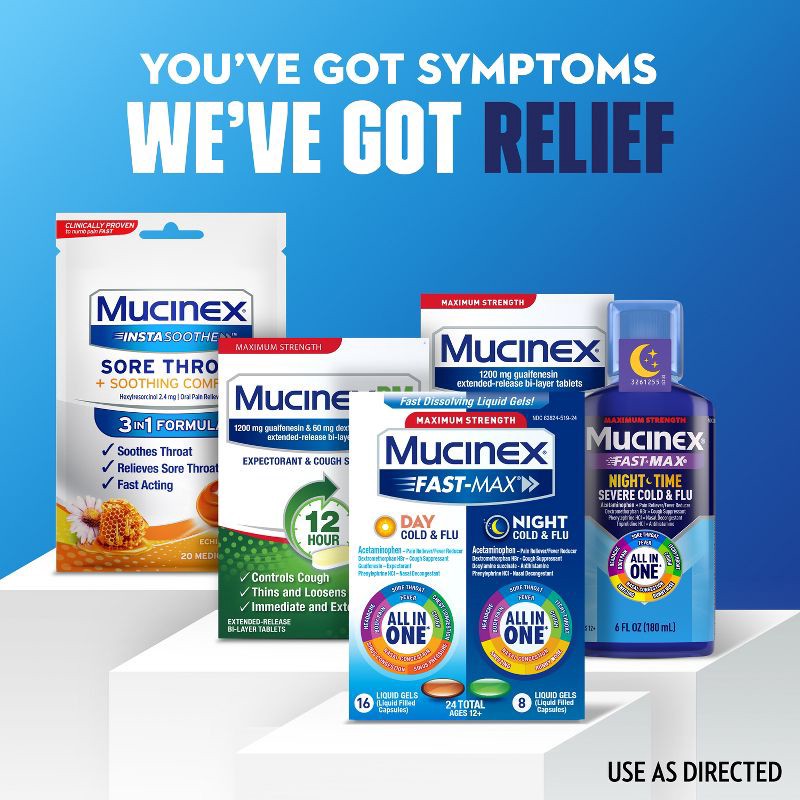 slide 12 of 12, Mucinex Max Strength Cold & Flu Medicine - Day & Night - Liquid Gels - 24ct, 24 ct