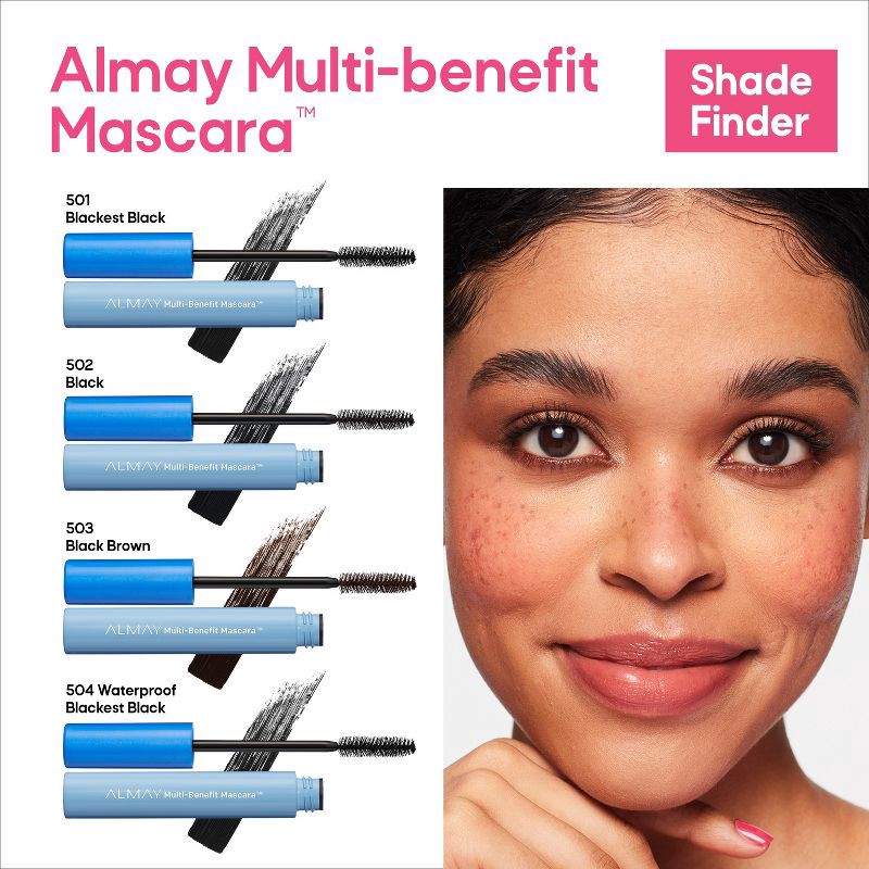 slide 7 of 8, Almay Multi-Benefit Keratin Infused Waterproof Mascara - 502 Black - 0.24 fl oz, 0.24 fl oz