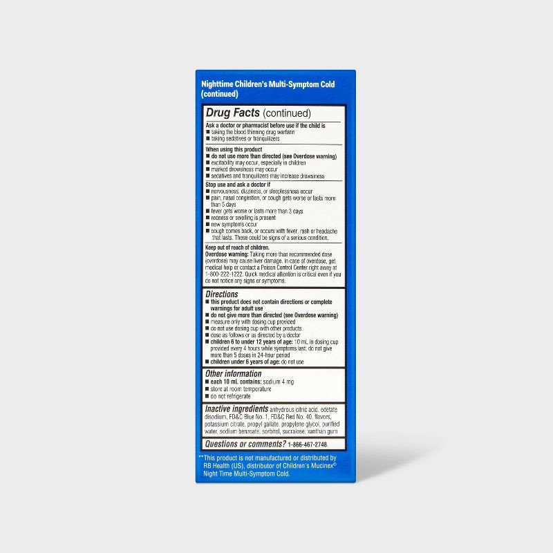 slide 4 of 5, Children's Day/Night Multi-symptom Cold Relief Liquid - Berry - 2pk/4 fl oz - up&up™, 2 ct; 4 fl oz