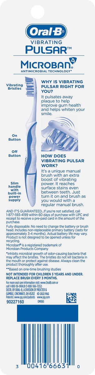 slide 2 of 3, Oral-B Pulsar Expert Clean Battery Powered Toothbrush Medium - 1ct, 1 ct