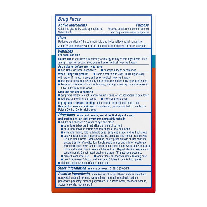 slide 2 of 9, Zicam Cold Remedy Cold Shortening Medicated Zinc-Free Nasal Swabs - 20ct, 20 ct