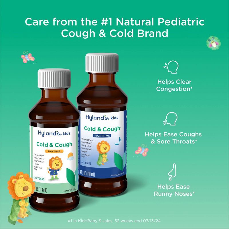 slide 2 of 7, Hyland's Naturals Kids Day & Night Cold 'n Cough Relief Liquid - 8 fl oz, 8 fl oz