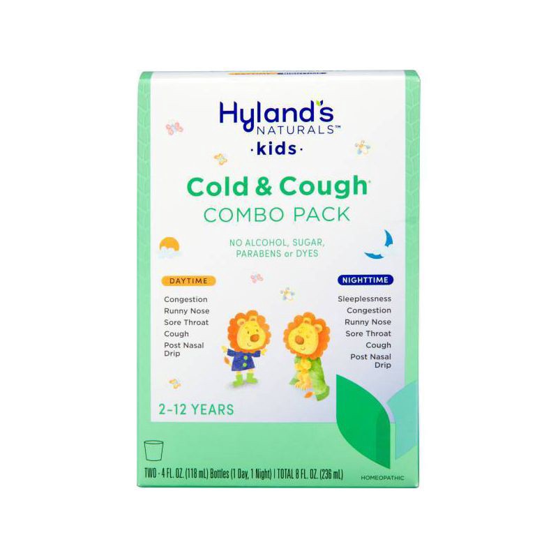 slide 1 of 4, Hyland's Naturals Kids Day & Night Cold 'n Cough Relief Liquid - 8 fl oz, 8 fl oz