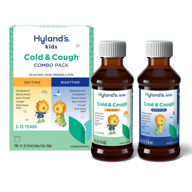 slide 1 of 7, Hyland's Naturals Kids Day & Night Cold 'n Cough Relief Liquid - 8 fl oz, 8 fl oz