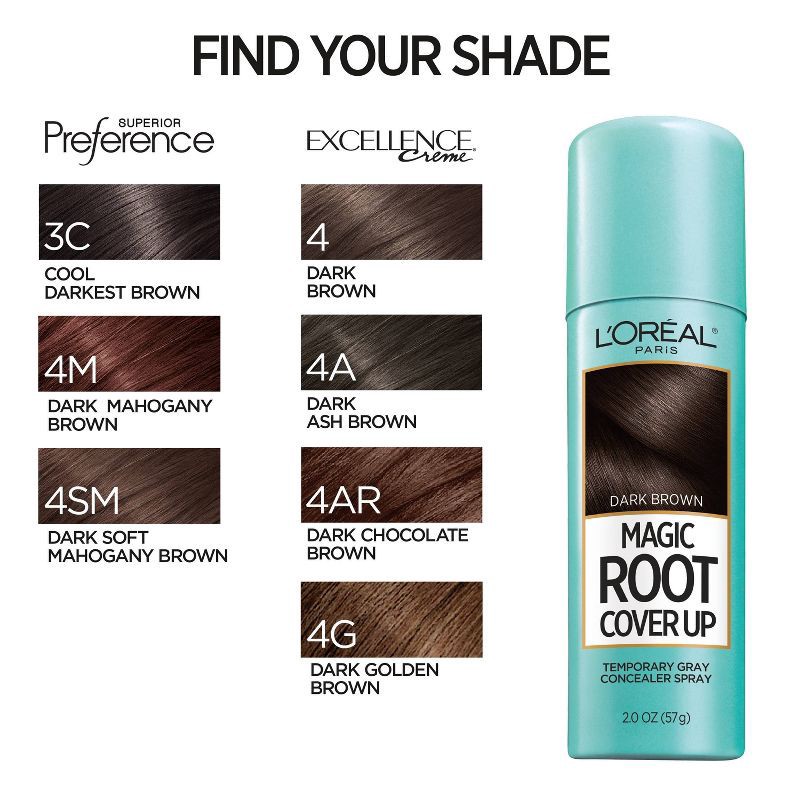 slide 7 of 9, L'Oreal Paris Magic Root Cover Up - Dark Brown - 2.0oz, 2 oz