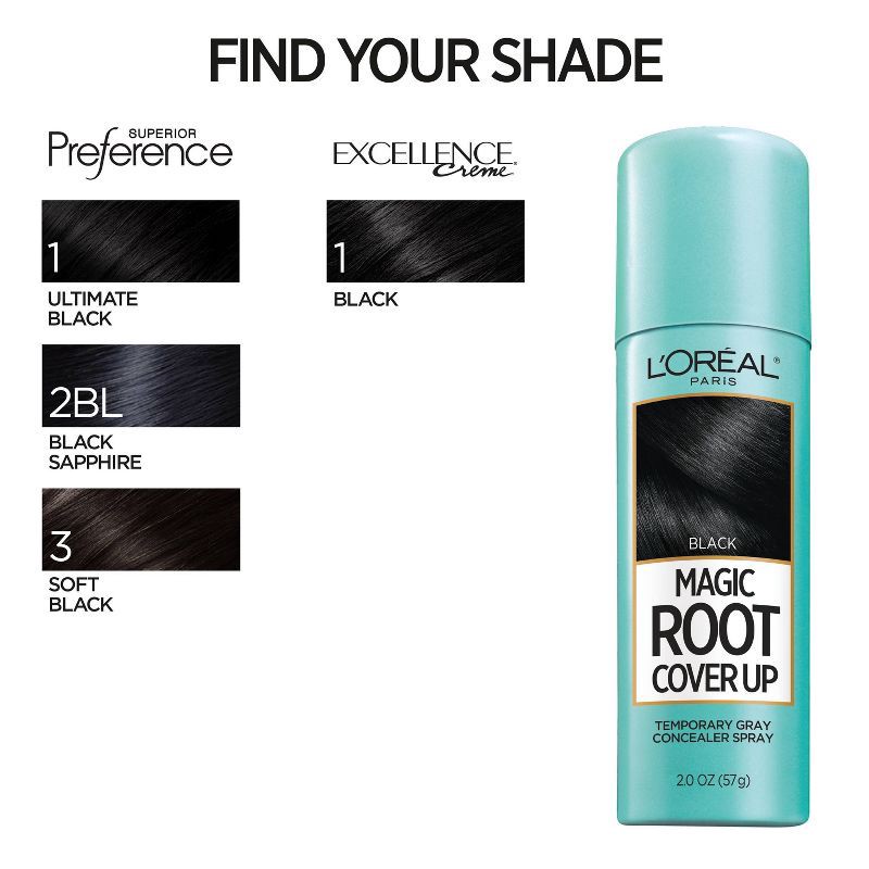 slide 7 of 9, L'Oreal Paris Magic Root Cover Up - Black - 2.0oz, 2 oz