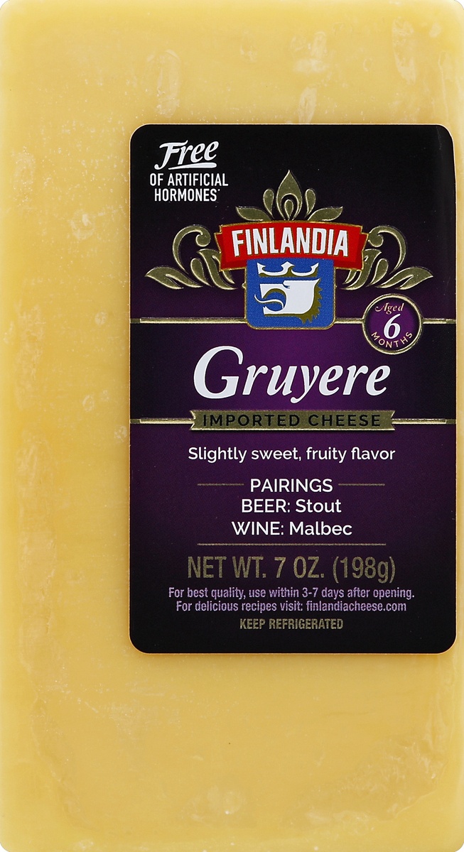 slide 2 of 5, Finlandia Gruyere Chunk Snack, 7 oz