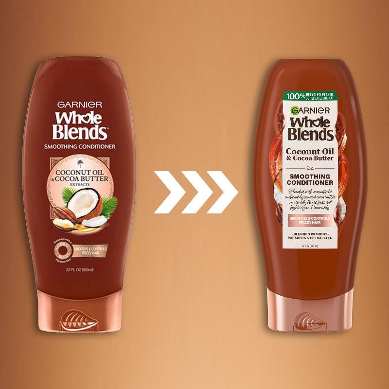 slide 5 of 7, Garnier Whole Blends Coconut Oil & Cocoa Butter Extracts Smoothing Conditioner - 22 fl oz, 22 fl oz