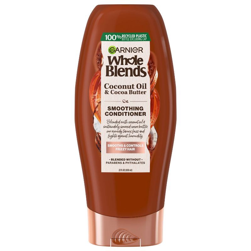 slide 1 of 7, Garnier Whole Blends Coconut Oil & Cocoa Butter Extracts Smoothing Conditioner - 22 fl oz, 22 fl oz