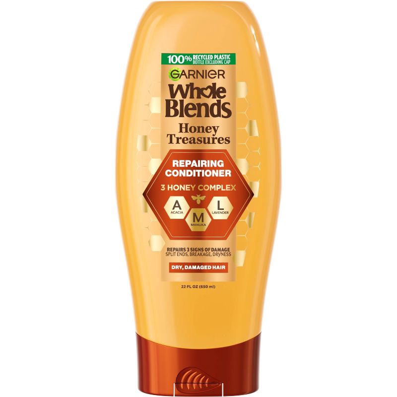 slide 1 of 9, Garnier Whole Blends Honey Treasures Repairing Conditioner - 22 fl oz, 22 fl oz