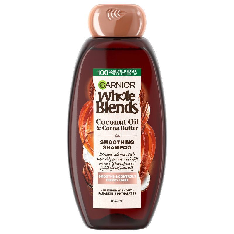 slide 1 of 7, Garnier Whole Blends Coconut Oil & Cocoa Butter Extracts Smoothing Shampoo - 22 fl oz, 22 fl oz
