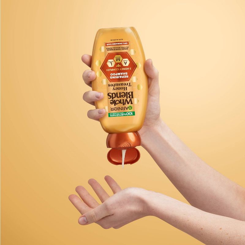 slide 2 of 9, Garnier Whole Blends Honey Treasures Repairing Shampoo - 22 fl oz, 22 fl oz