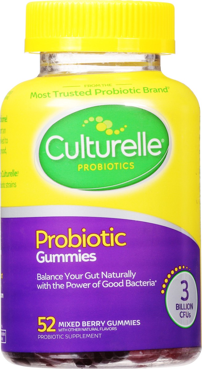 slide 2 of 9, Culturelle Digestive & Immune Support Mixed Berry Flavor Probiotic + Prebiotic 52 Gummies, 52 ct