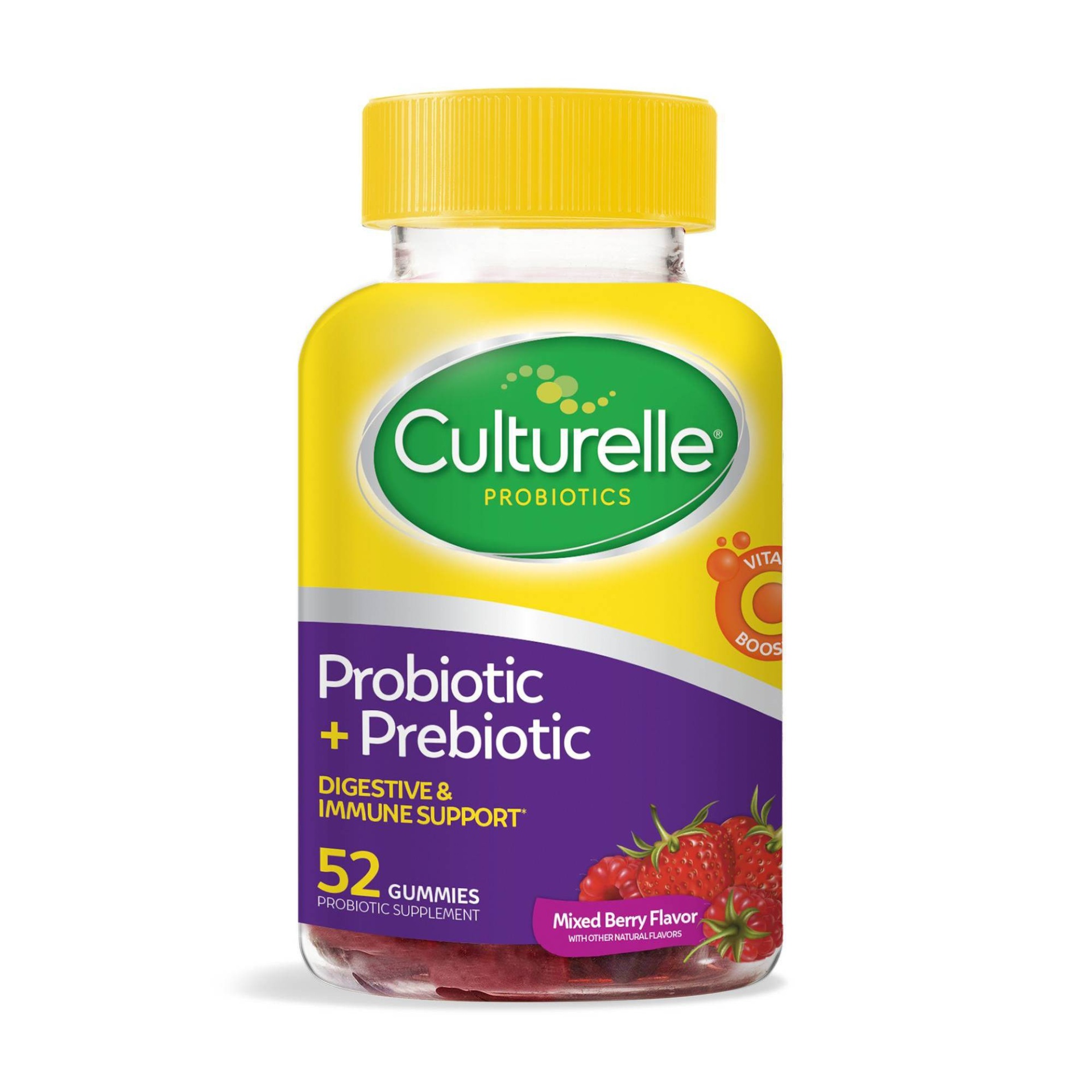 slide 1 of 3, Culturelle Mixed Berry Daily Probiotic Gummies, 52 ct