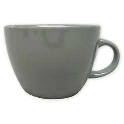16oz Stoneware Coupe Coffee Mug Gray - Threshold™: Modern Microwave & Dishwasher-Safe Drinkware, Cadmium-Free